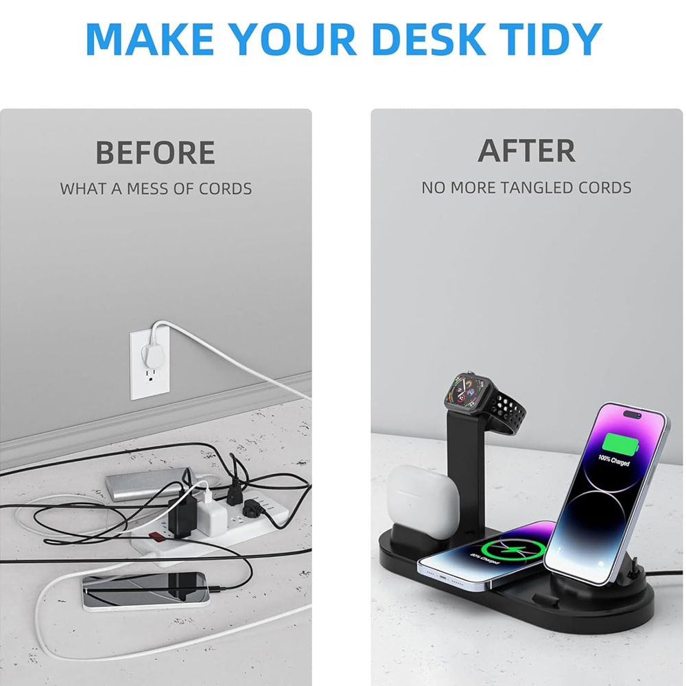 30W 7-in-1 draadloze oplaadsta - Watch Charger Cable recensie en prijs