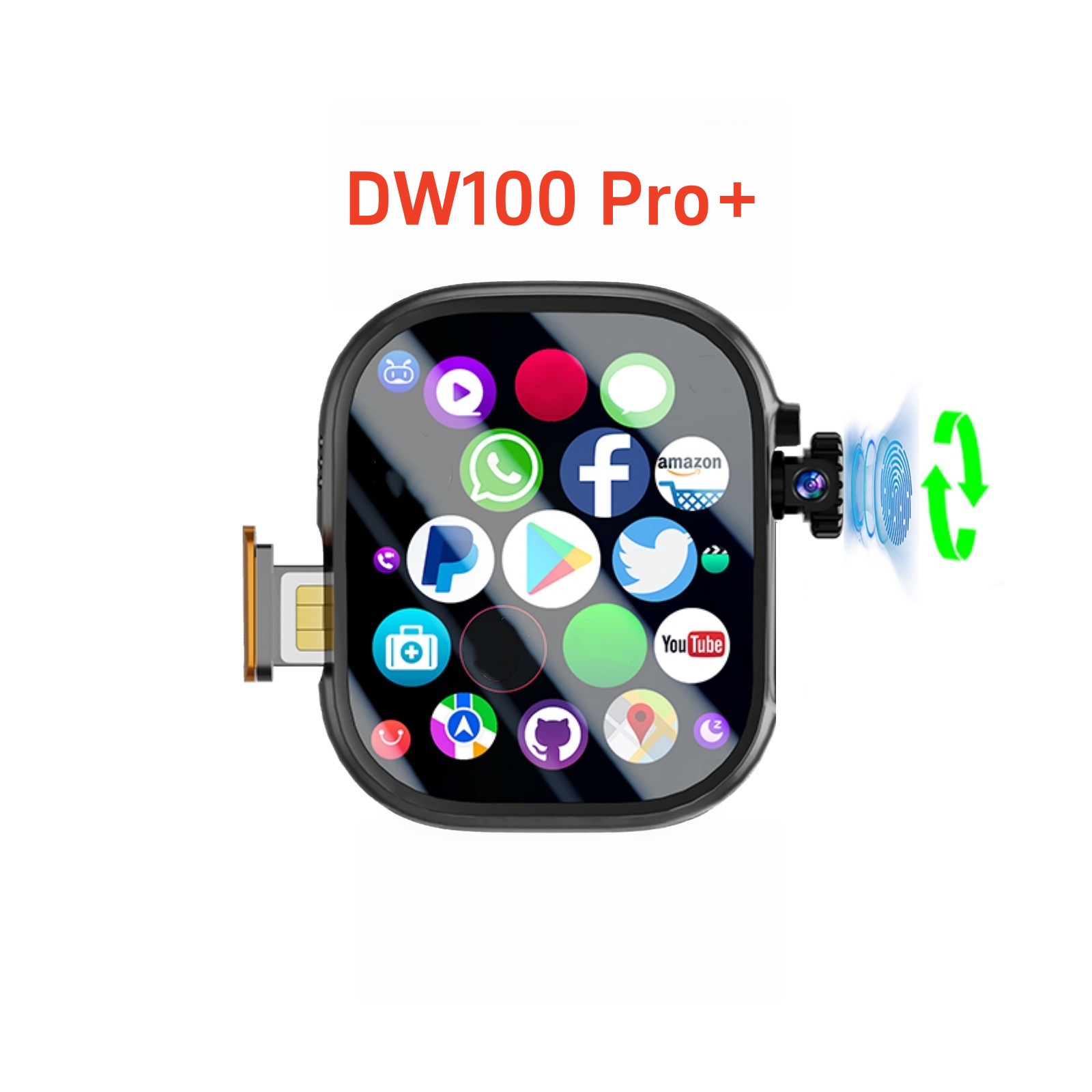 Originele DW100 Pro+ Ultra Tou - Smartwatch Id recensie en prijs