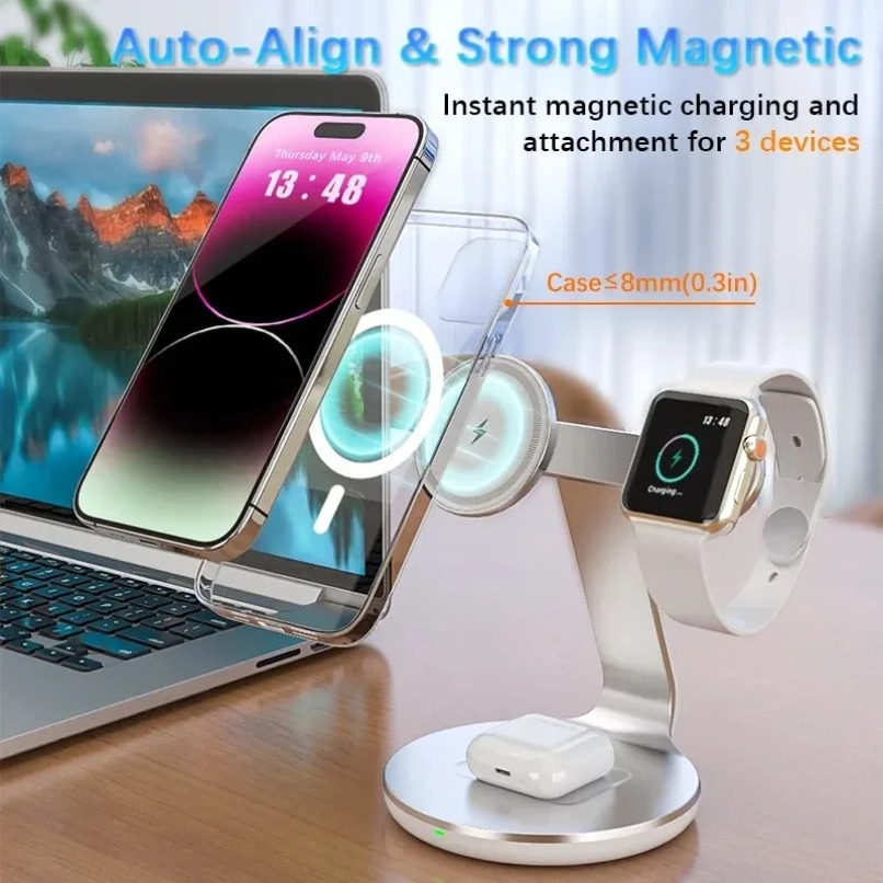 3-in-1 draadloze oplaadstation - Watch Charger Cable recensie en prijs