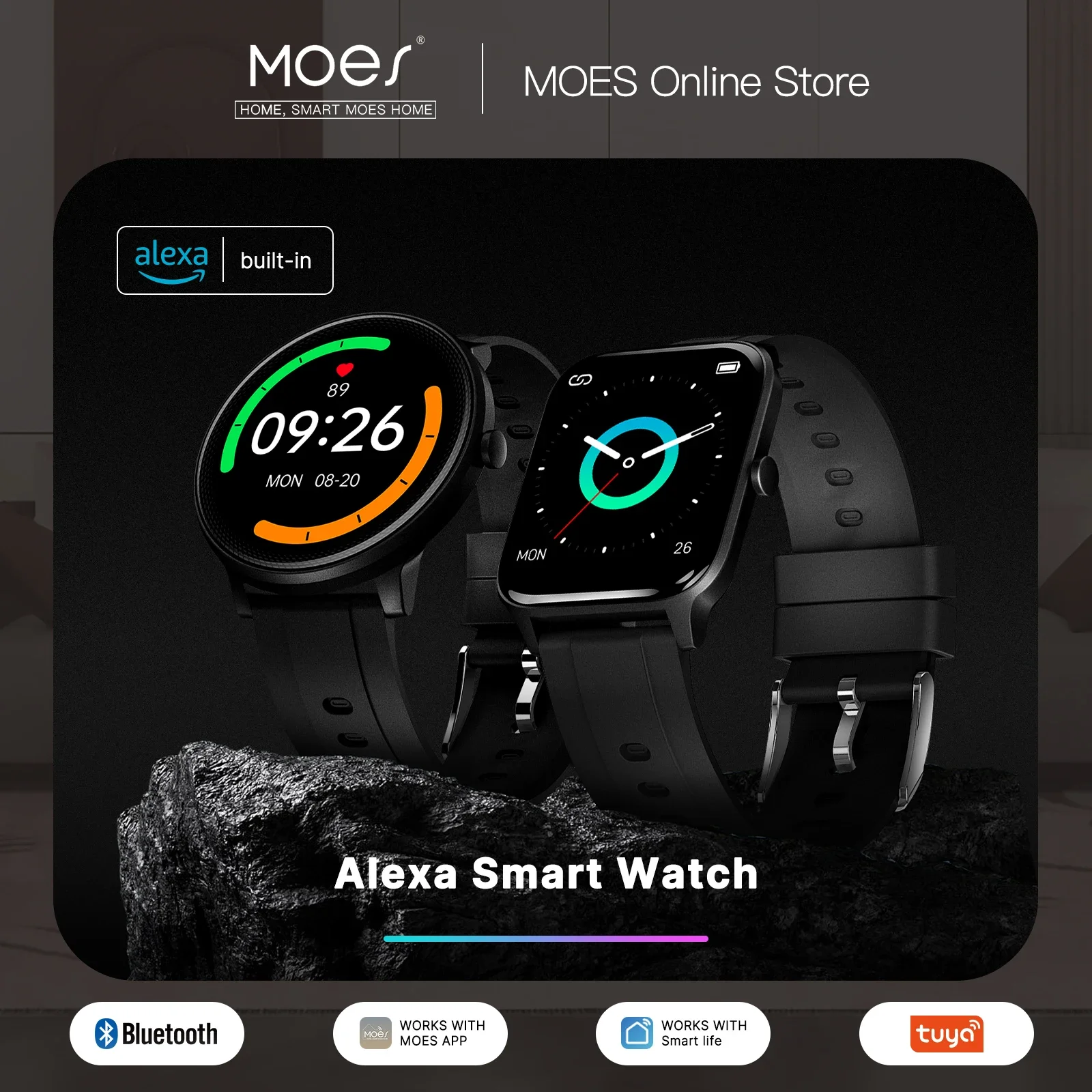 Moes Smart Watch Alexa Ingebou - Smartwatch Touch recensie en prijs