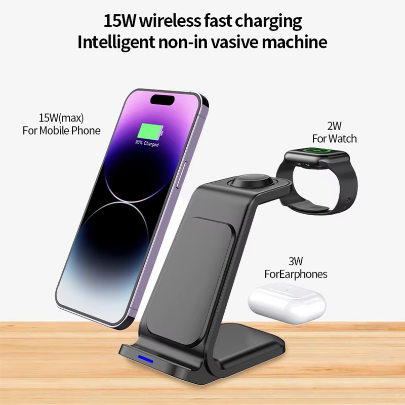 15W 3-in-1 draadloze oplaadsta - Watch Charger Cable recensie en prijs